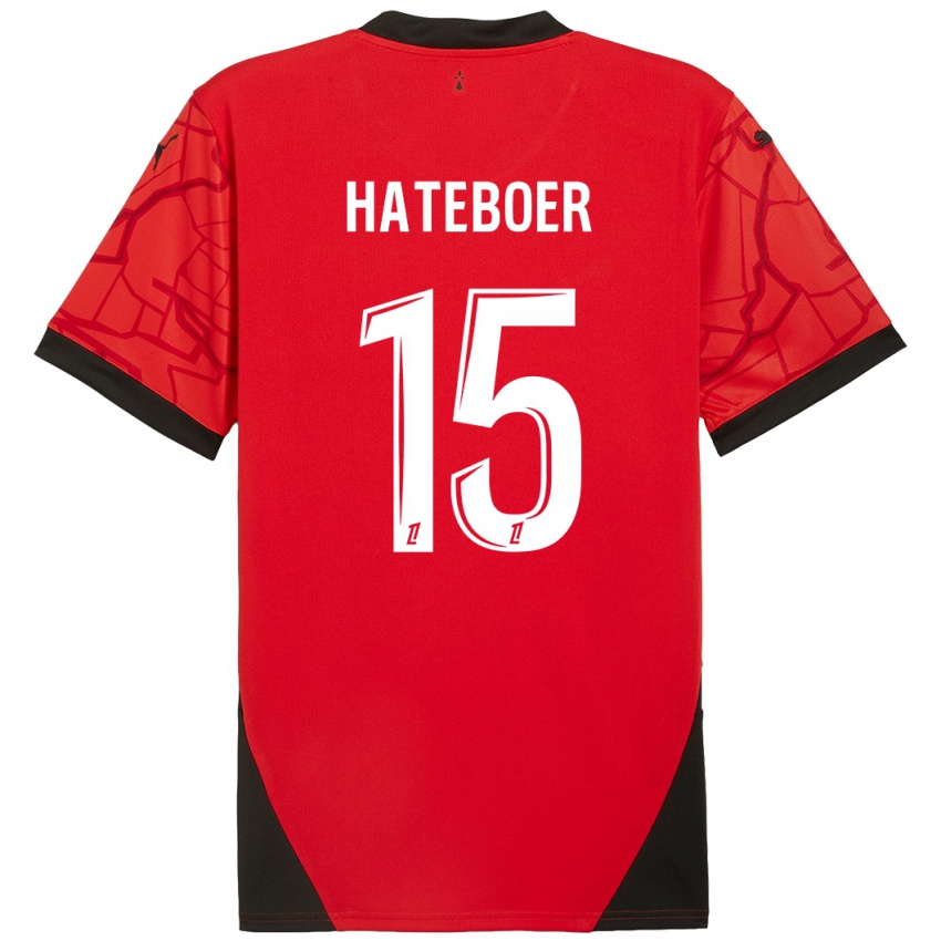 Niño Camiseta Hans Hateboer #15 Rojo Negro 1ª Equipación 2024/25 La Camisa Chile