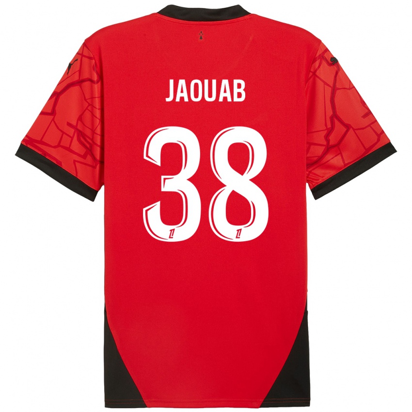 Niño Camiseta Mohamed Jaouab #38 Rojo Negro 1ª Equipación 2024/25 La Camisa Chile