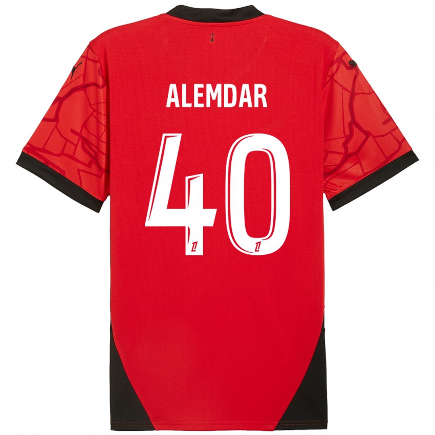 Niño Camiseta Doğan Alemdar #40 Rojo Negro 1ª Equipación 2024/25 La Camisa Chile