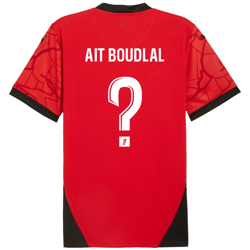 Niño Camiseta Abdelhamid Ait Boudlal #0 Rojo Negro 1ª Equipación 2024/25 La Camisa Chile