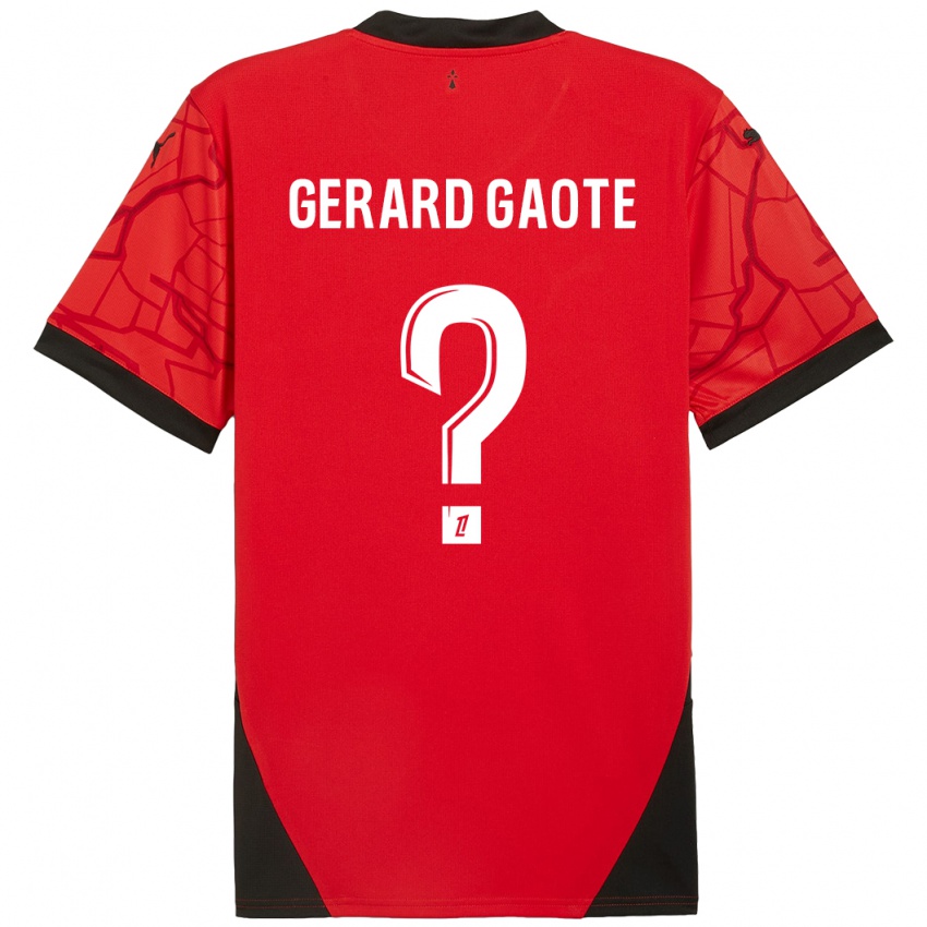 Niño Camiseta Steven Gerard Gaote #0 Rojo Negro 1ª Equipación 2024/25 La Camisa Chile