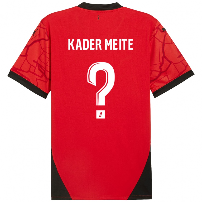 Niño Camiseta Mohamed Kader Meïté #0 Rojo Negro 1ª Equipación 2024/25 La Camisa Chile