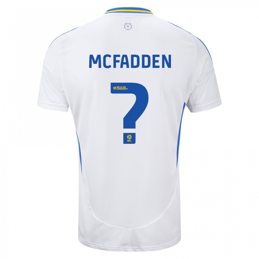 Niño Camiseta Max Mcfadden #0 Blanco Azul 1ª Equipación 2024/25 La Camisa Chile