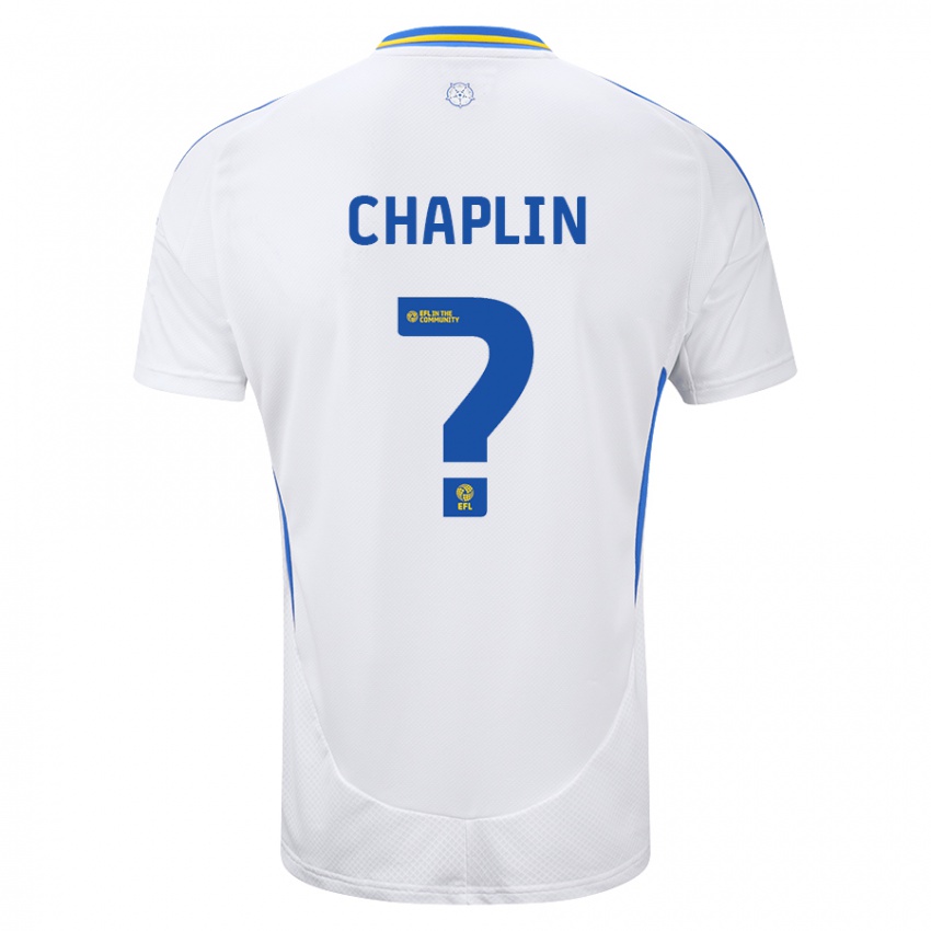 Niño Camiseta Rhys Chadwick-Chaplin #0 Blanco Azul 1ª Equipación 2024/25 La Camisa Chile