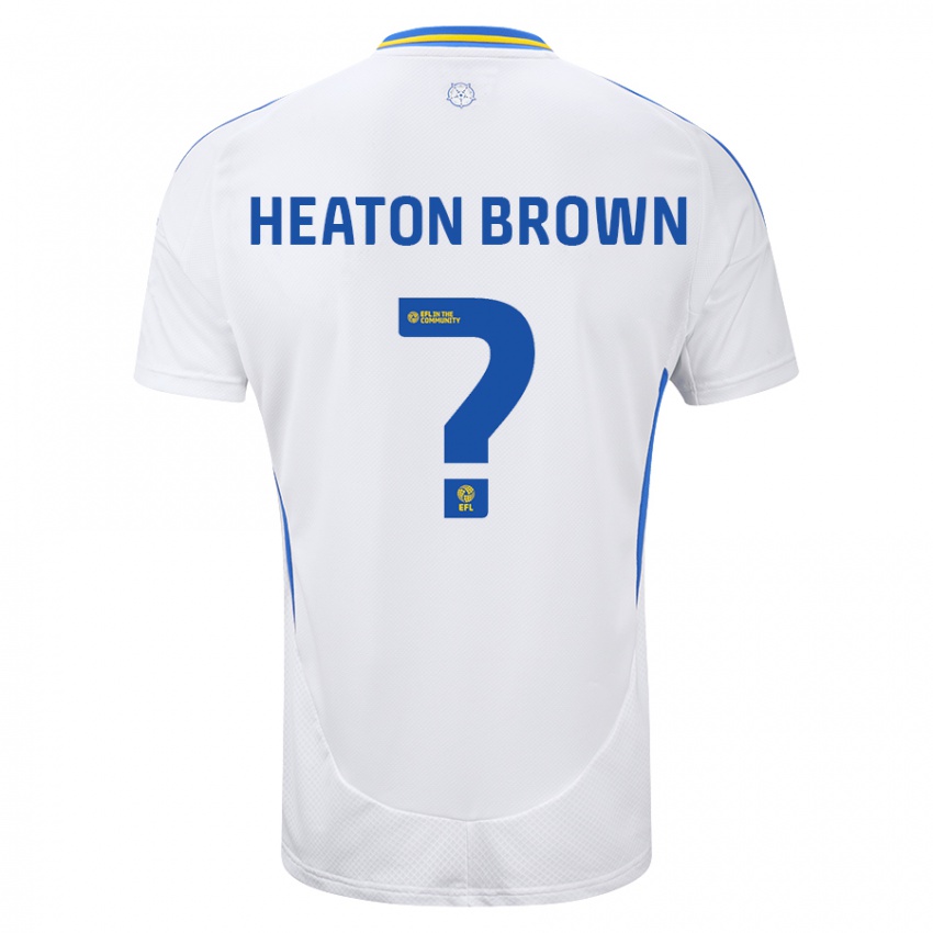 Niño Camiseta Heaton Brown #0 Blanco Azul 1ª Equipación 2024/25 La Camisa Chile