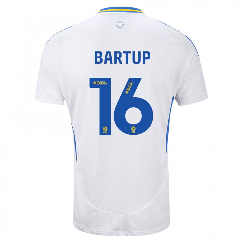 Niño Camiseta Laura Bartup #16 Blanco Azul 1ª Equipación 2024/25 La Camisa Chile