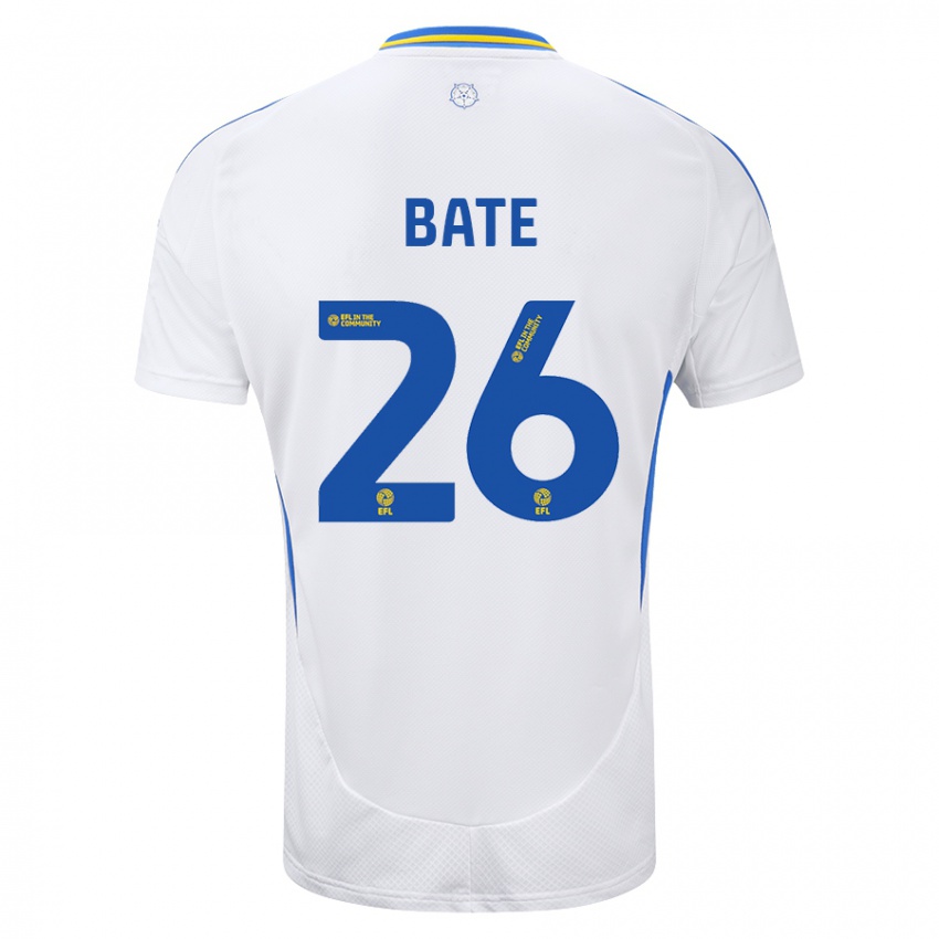 Niño Camiseta Lewis Bate #26 Blanco Azul 1ª Equipación 2024/25 La Camisa Chile