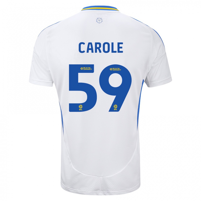 Niño Camiseta Keenan Carole #59 Blanco Azul 1ª Equipación 2024/25 La Camisa Chile