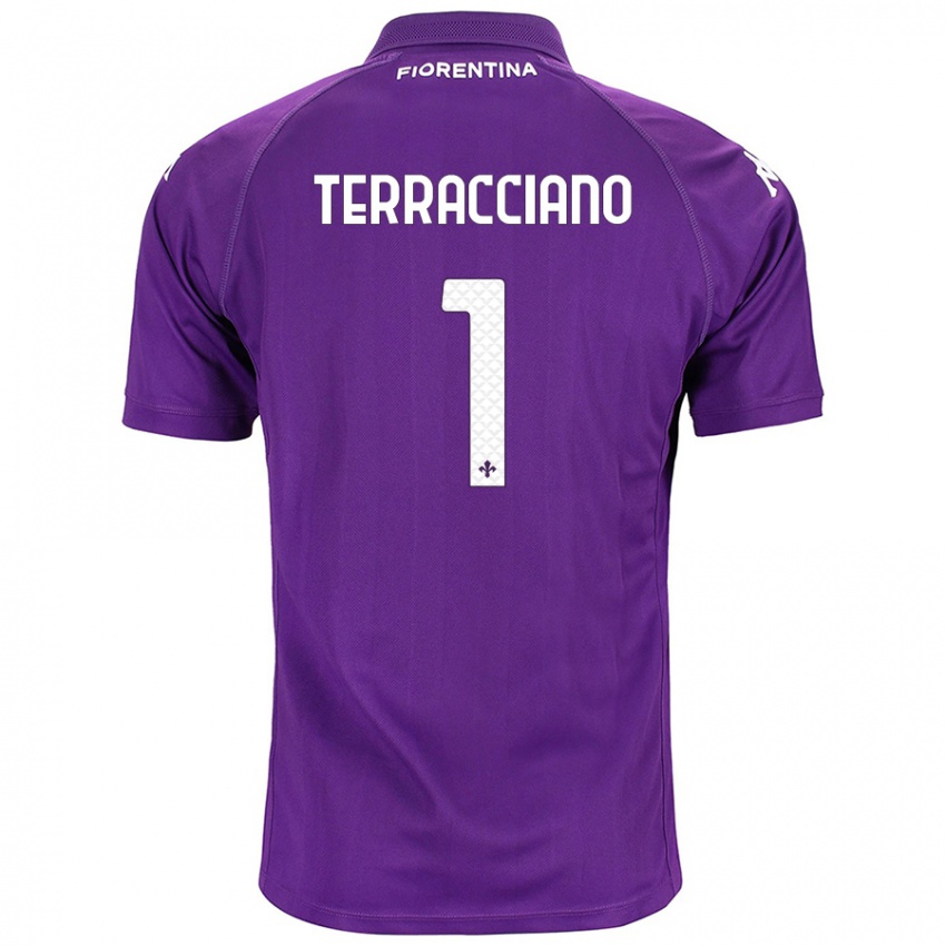 Niño Camiseta Pietro Terracciano #1 Morado 1ª Equipación 2024/25 La Camisa Chile