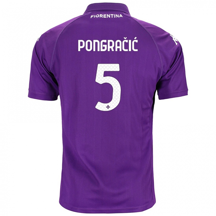 Niño Camiseta Marin Pongračić #5 Morado 1ª Equipación 2024/25 La Camisa Chile