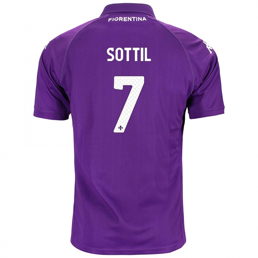 Niño Camiseta Riccardo Sottil #7 Morado 1ª Equipación 2024/25 La Camisa Chile