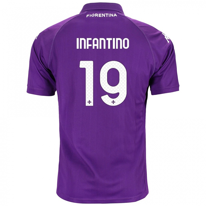 Niño Camiseta Gino Infantino #19 Morado 1ª Equipación 2024/25 La Camisa Chile