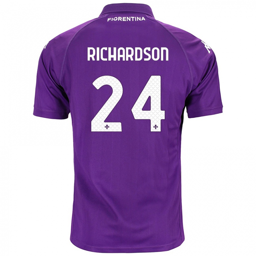 Niño Camiseta Amir Richardson #24 Morado 1ª Equipación 2024/25 La Camisa Chile