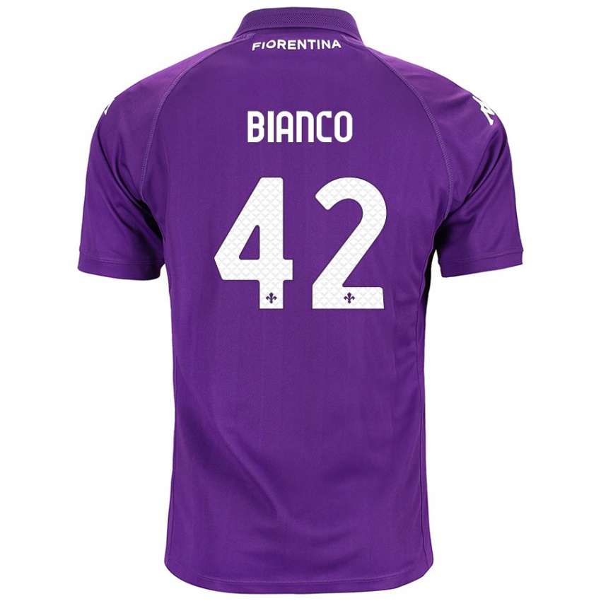 Niño Camiseta Alessandro Bianco #42 Morado 1ª Equipación 2024/25 La Camisa Chile