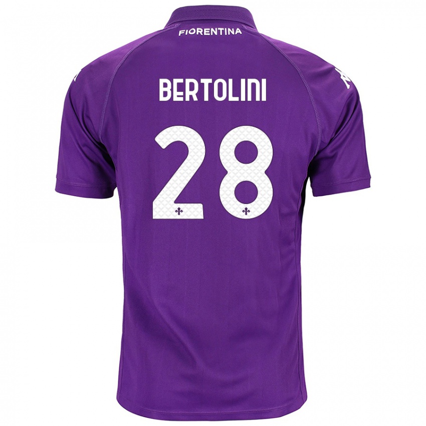 Niño Camiseta Gabriele Bertolini #28 Morado 1ª Equipación 2024/25 La Camisa Chile