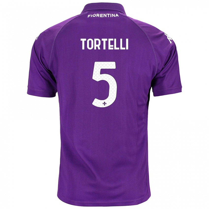 Niño Camiseta Alice Tortelli #5 Morado 1ª Equipación 2024/25 La Camisa Chile