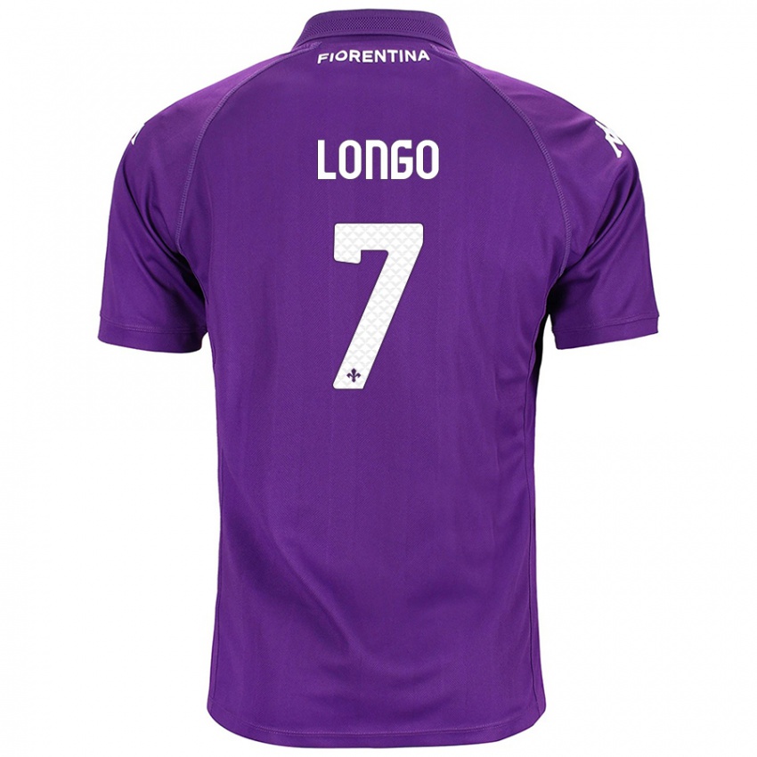 Niño Camiseta Miriam Longo #7 Morado 1ª Equipación 2024/25 La Camisa Chile