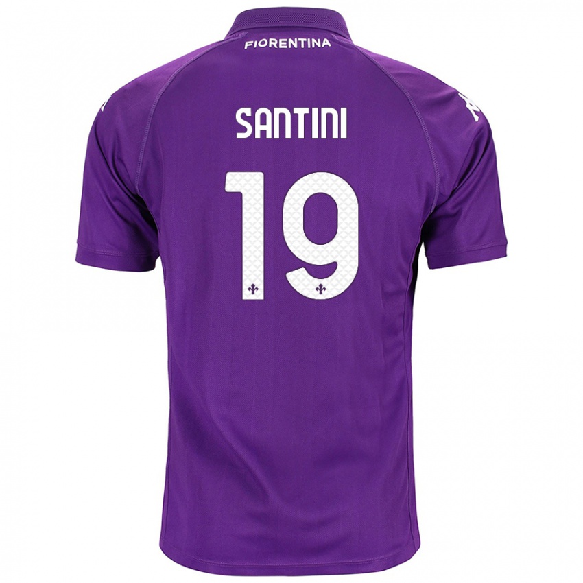 Niño Camiseta Margherita Santini #19 Morado 1ª Equipación 2024/25 La Camisa Chile