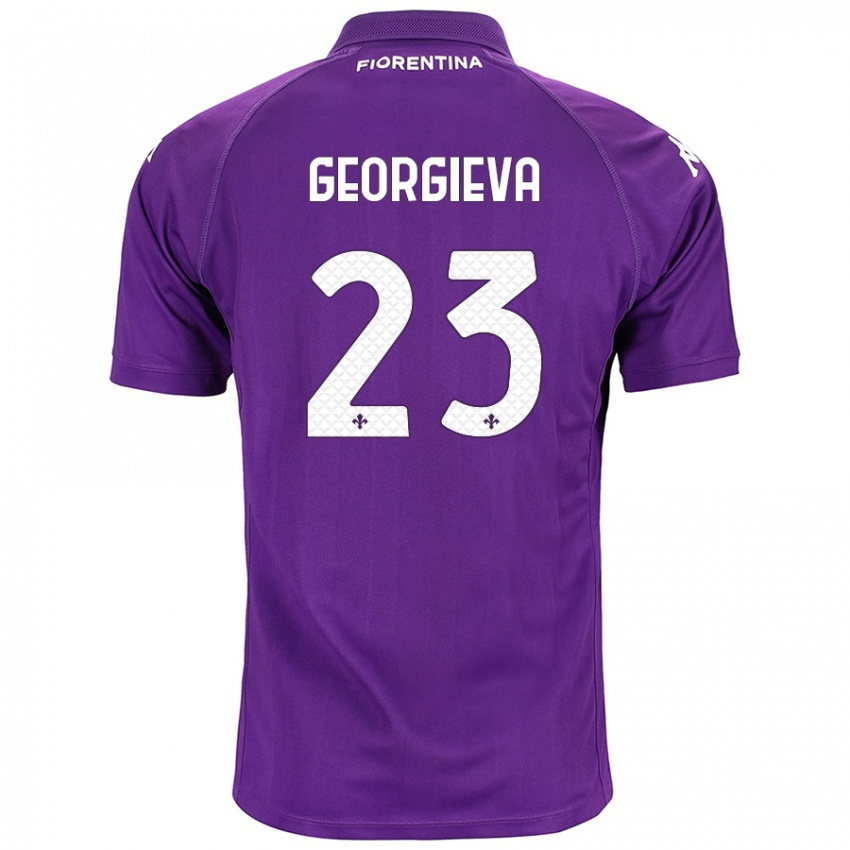 Niño Camiseta Marina Georgieva #23 Morado 1ª Equipación 2024/25 La Camisa Chile