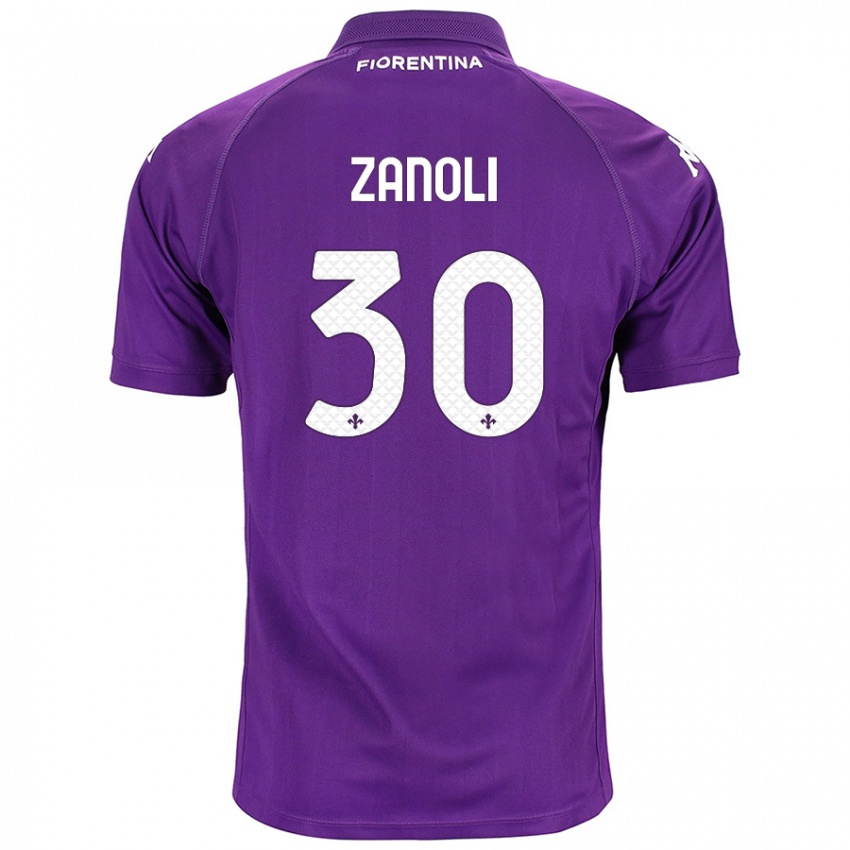 Niño Camiseta Martina Zanoli #30 Morado 1ª Equipación 2024/25 La Camisa Chile