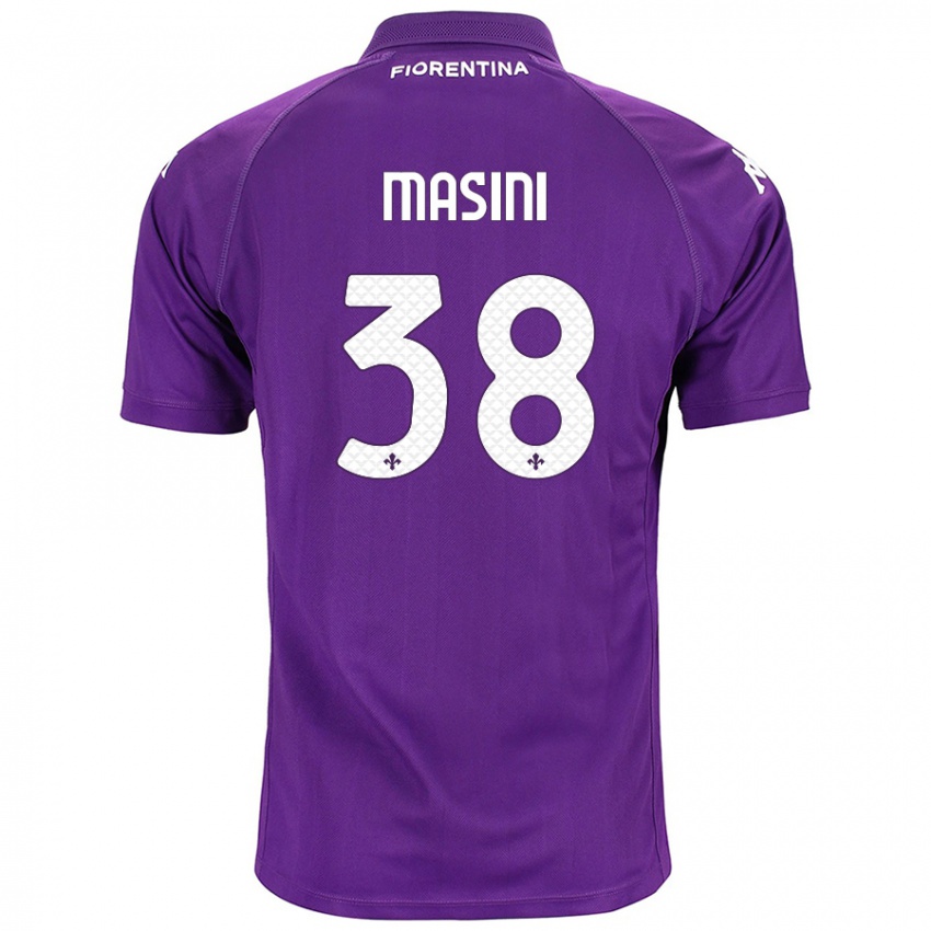 Niño Camiseta Linda Masini #38 Morado 1ª Equipación 2024/25 La Camisa Chile