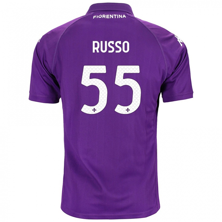 Niño Camiseta Federica Russo #55 Morado 1ª Equipación 2024/25 La Camisa Chile