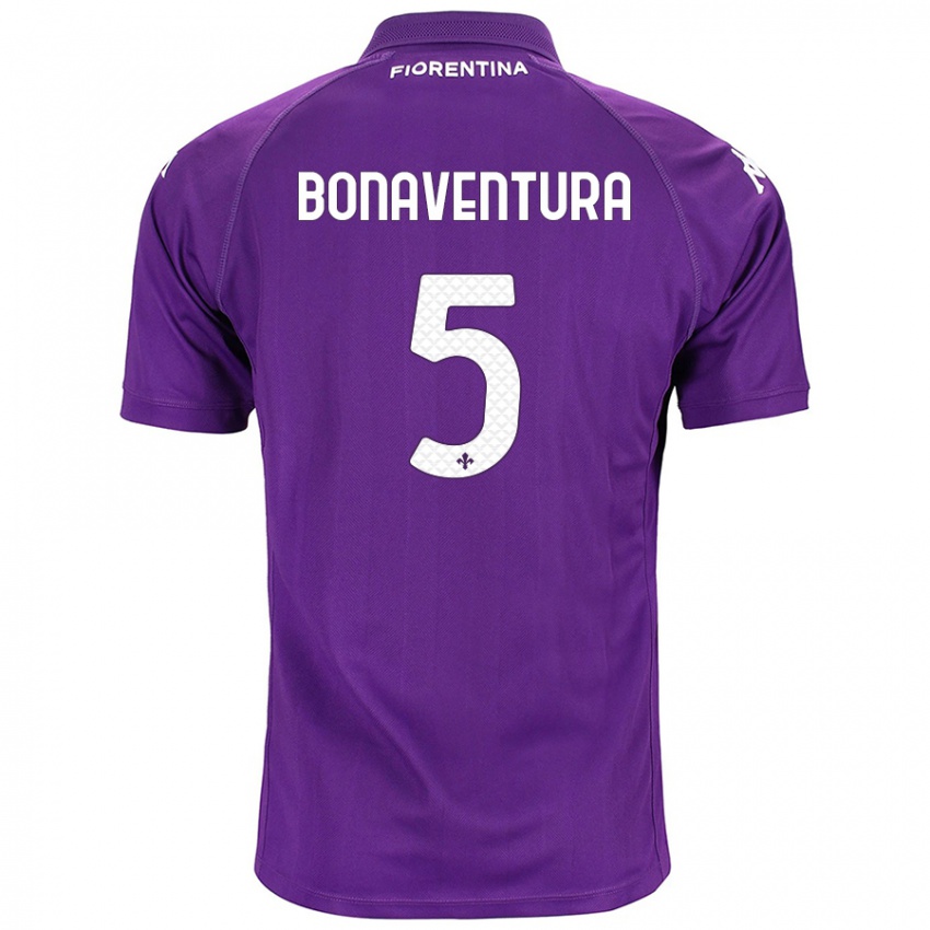 Niño Camiseta Giacomo Bonaventura #5 Morado 1ª Equipación 2024/25 La Camisa Chile