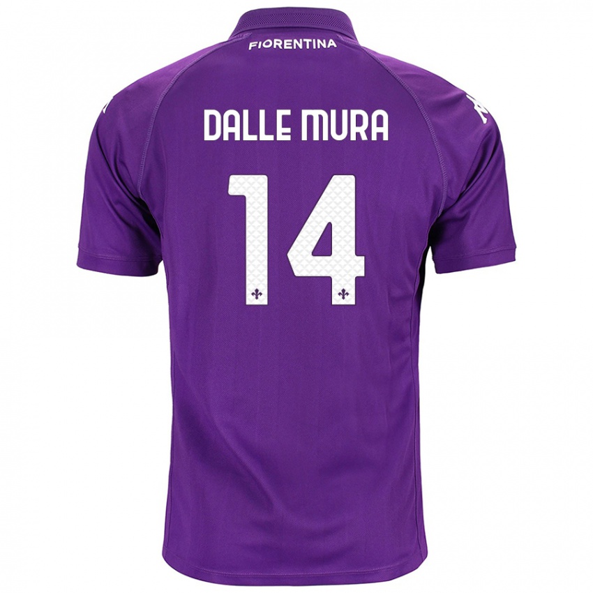 Niño Camiseta Christian Dalle Mura #14 Morado 1ª Equipación 2024/25 La Camisa Chile