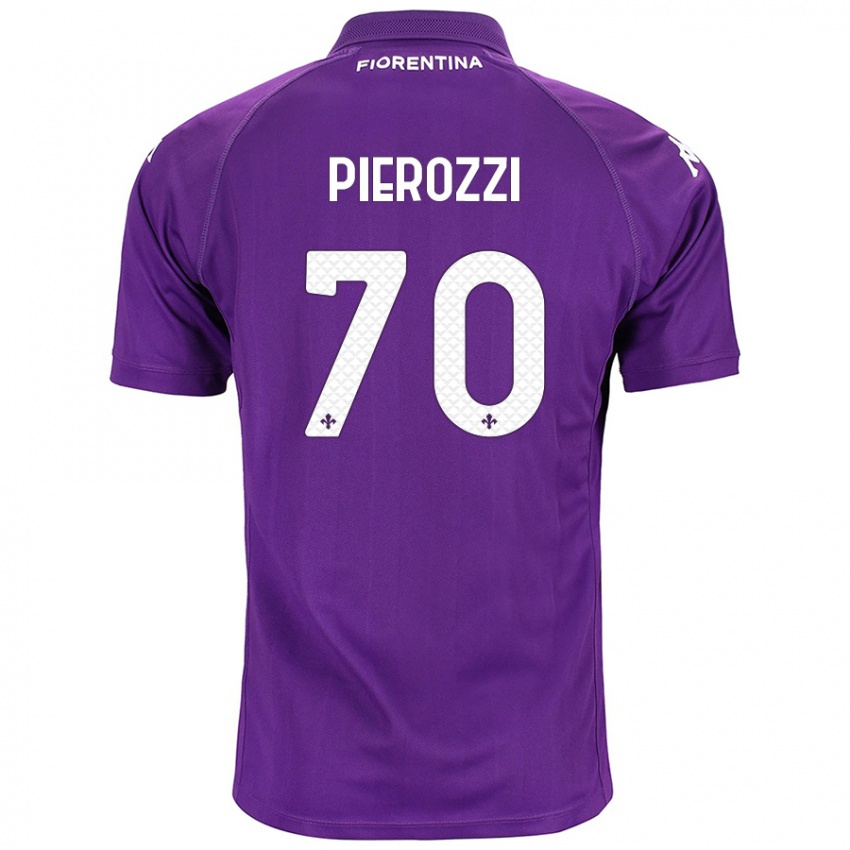 Niño Camiseta Niccolò Pierozzi #70 Morado 1ª Equipación 2024/25 La Camisa Chile