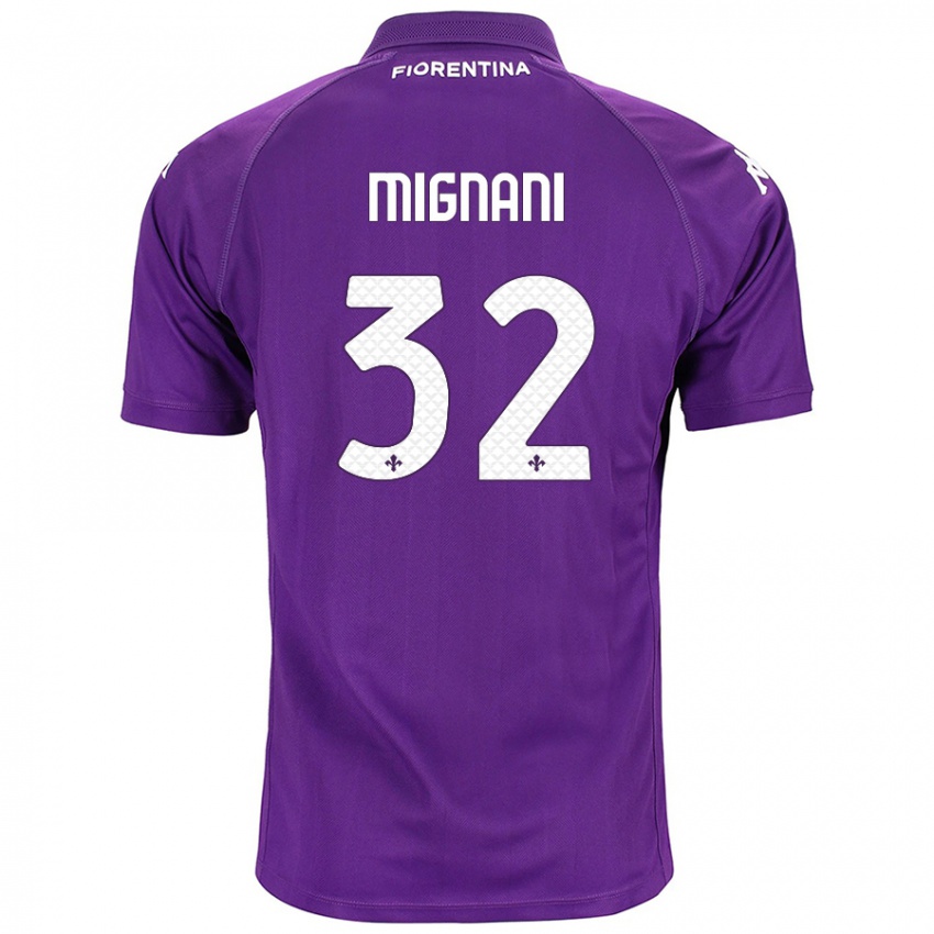 Niño Camiseta Carlo Mignani #32 Morado 1ª Equipación 2024/25 La Camisa Chile