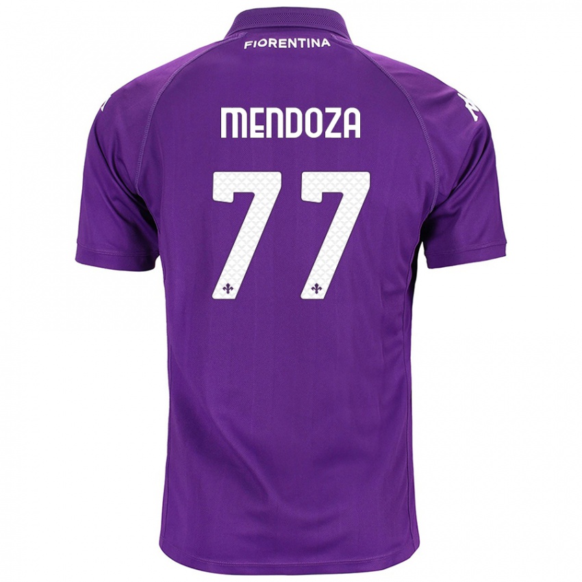 Niño Camiseta William Mendoza #77 Morado 1ª Equipación 2024/25 La Camisa Chile