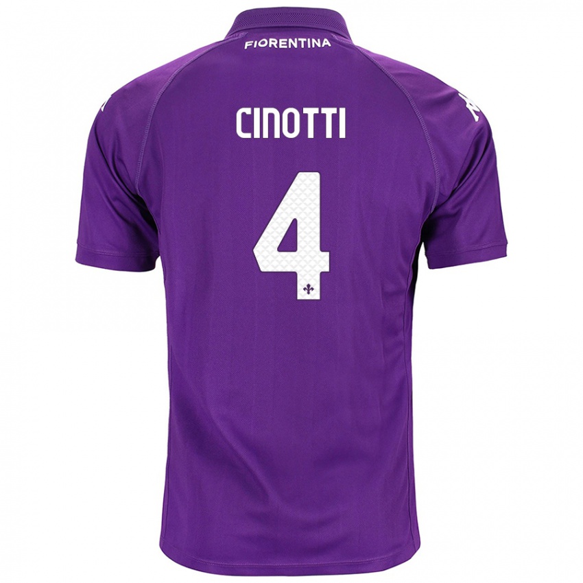 Niño Camiseta Norma Cinotti #4 Morado 1ª Equipación 2024/25 La Camisa Chile