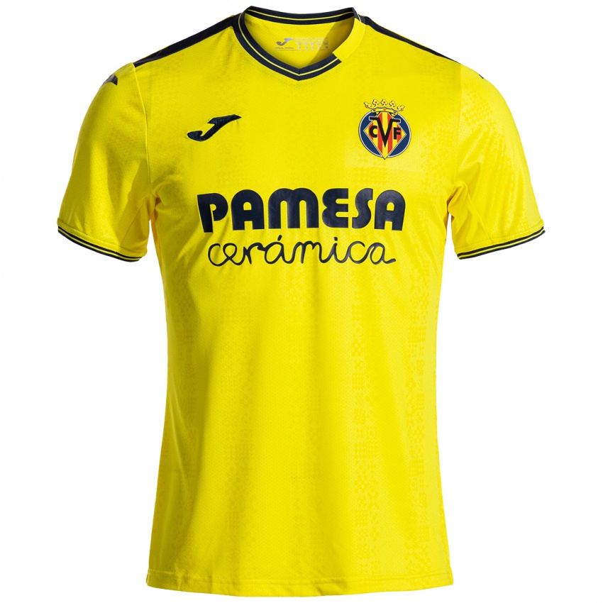 Niño Camiseta Arnau Solà #5 Amarillo Negro 1ª Equipación 2024/25 La Camisa Chile