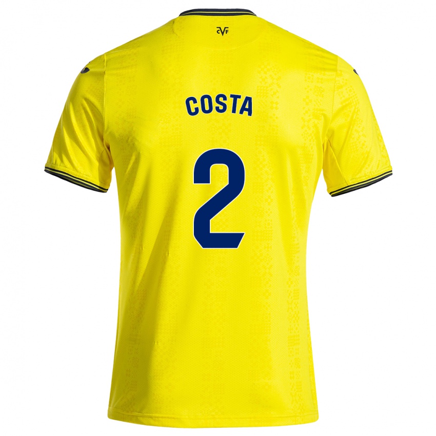 Niño Camiseta Logan Costa #2 Amarillo Negro 1ª Equipación 2024/25 La Camisa Chile