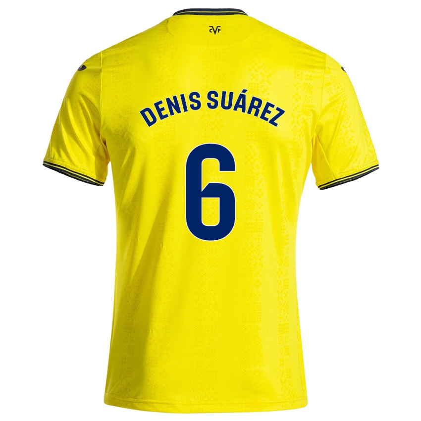 Niño Camiseta Denis Suárez #6 Amarillo Negro 1ª Equipación 2024/25 La Camisa Chile