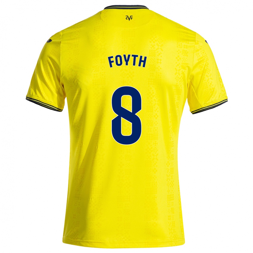 Niño Camiseta Juan Foyth #8 Amarillo Negro 1ª Equipación 2024/25 La Camisa Chile