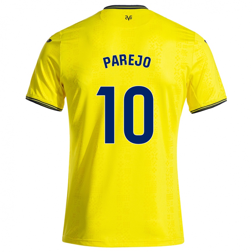 Niño Camiseta Dani Parejo #10 Amarillo Negro 1ª Equipación 2024/25 La Camisa Chile