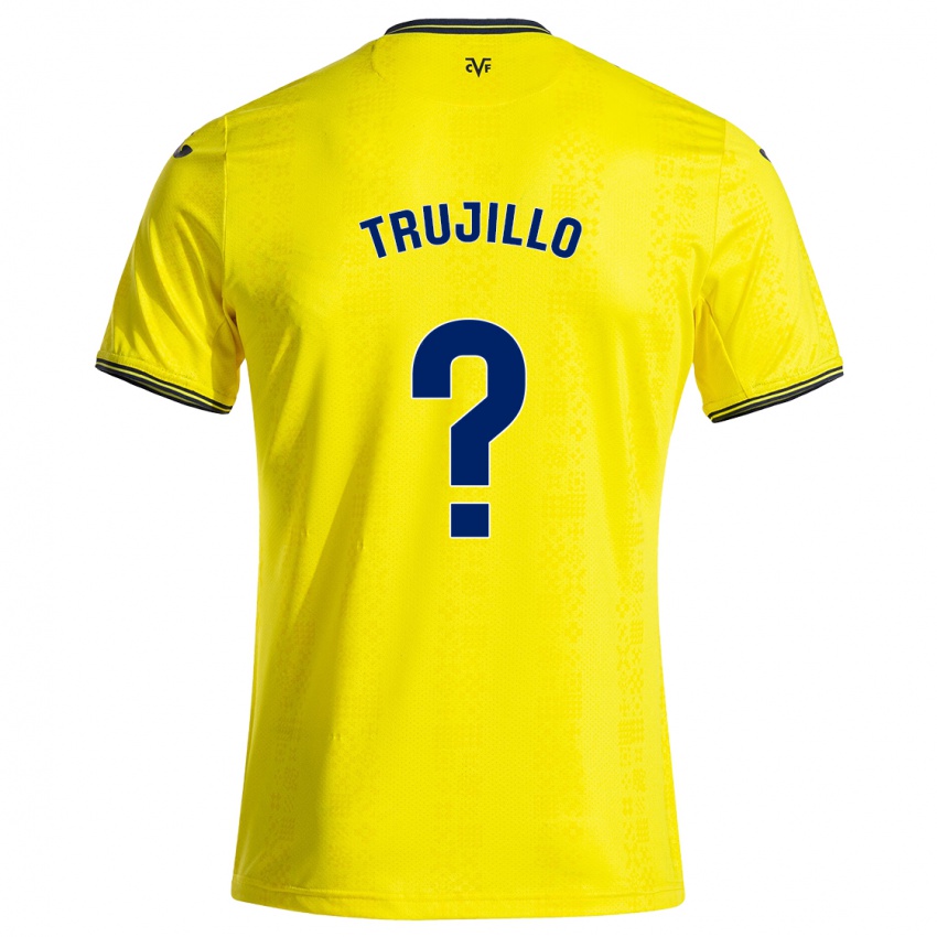 Niño Camiseta Jairo Trujillo #0 Amarillo Negro 1ª Equipación 2024/25 La Camisa Chile