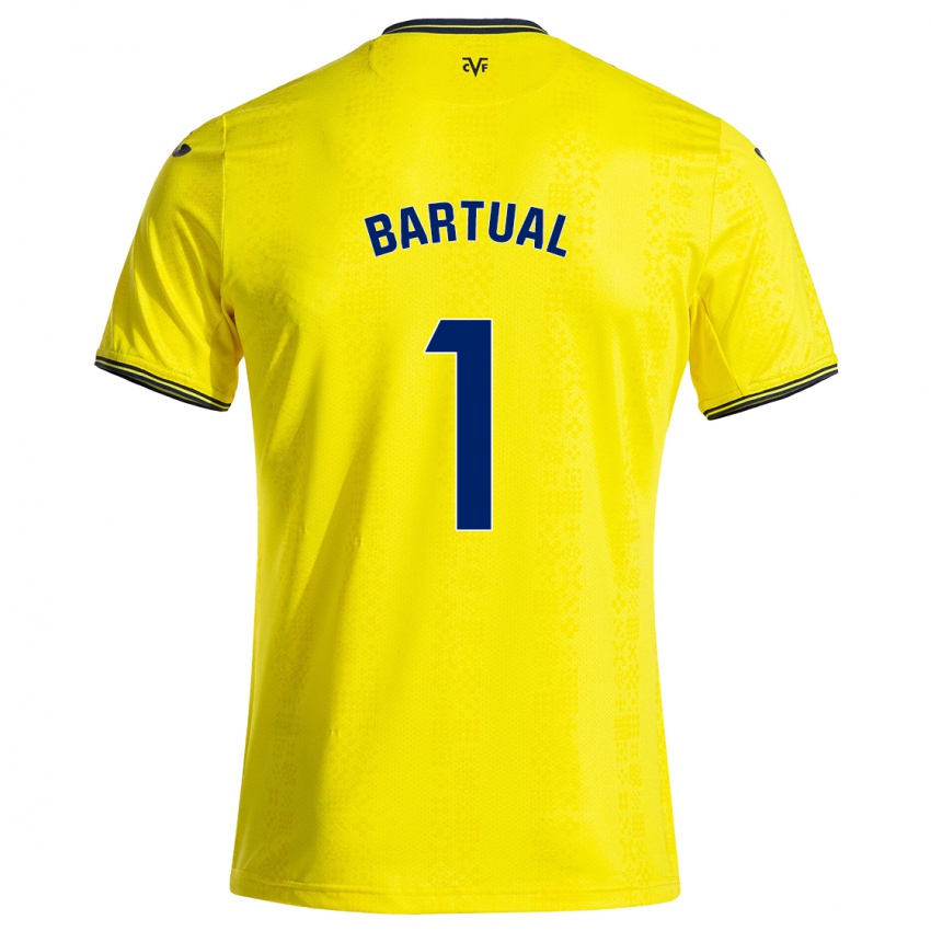 Niño Camiseta Kike Bartual #1 Amarillo Negro 1ª Equipación 2024/25 La Camisa Chile