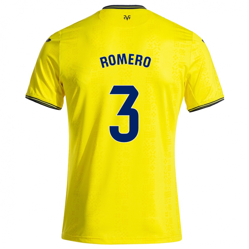 Niño Camiseta Cristo Romero #3 Amarillo Negro 1ª Equipación 2024/25 La Camisa Chile