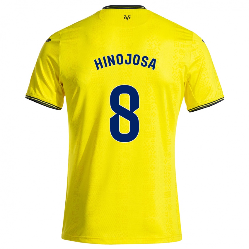 Niño Camiseta Sergio Hinojosa #8 Amarillo Negro 1ª Equipación 2024/25 La Camisa Chile