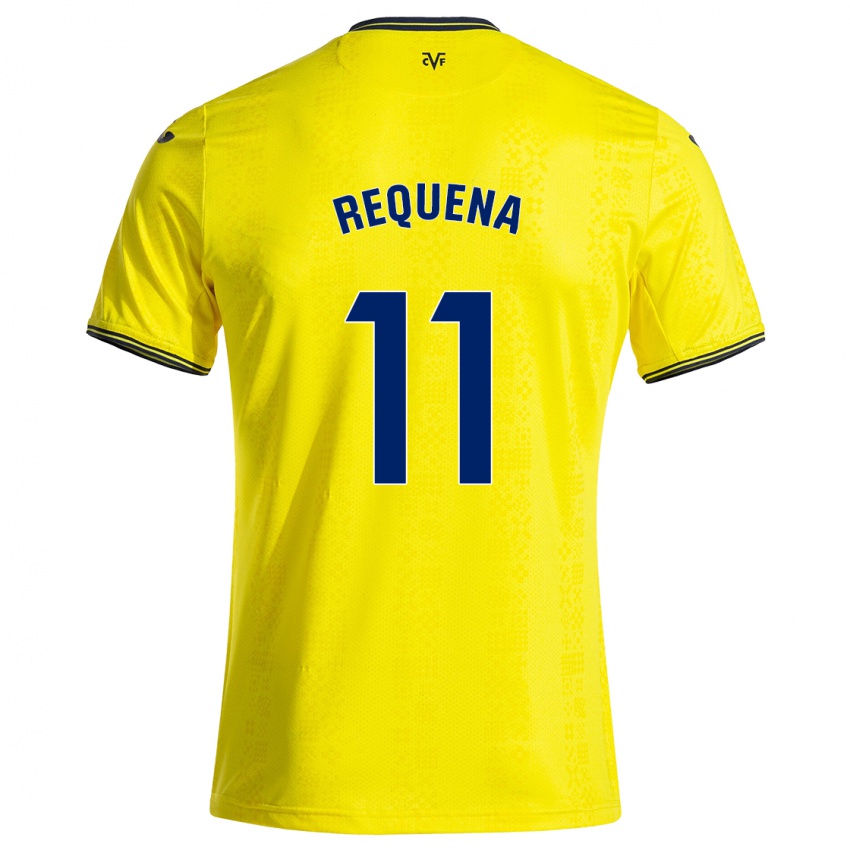 Niño Camiseta Dani Requena #11 Amarillo Negro 1ª Equipación 2024/25 La Camisa Chile