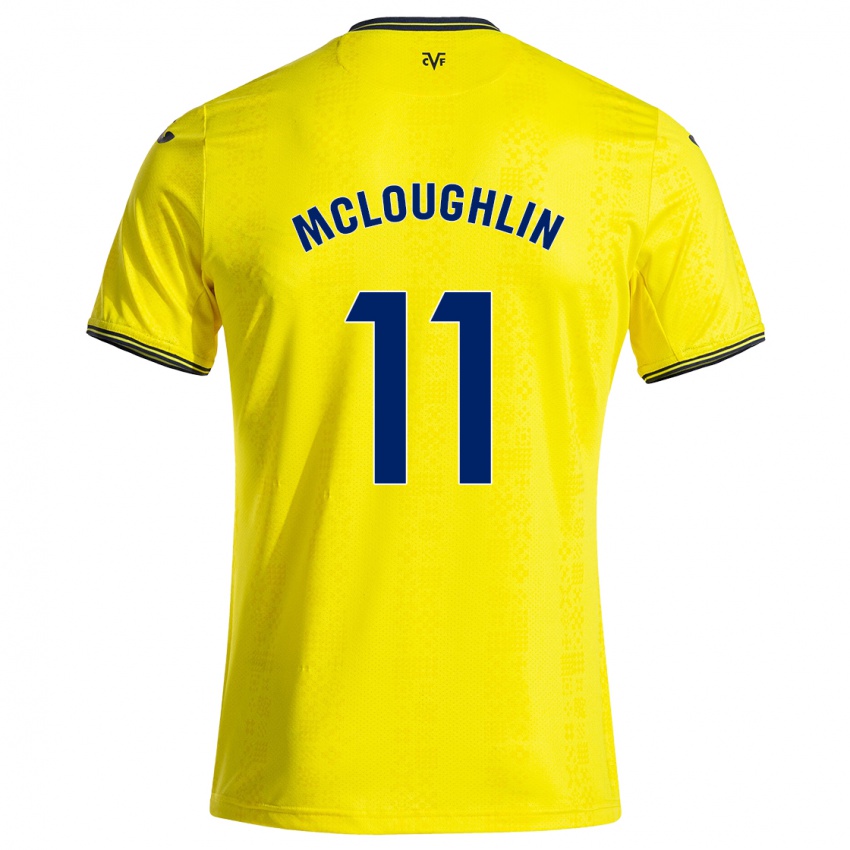 Niño Camiseta Caden Mcloughlin #11 Amarillo Negro 1ª Equipación 2024/25 La Camisa Chile