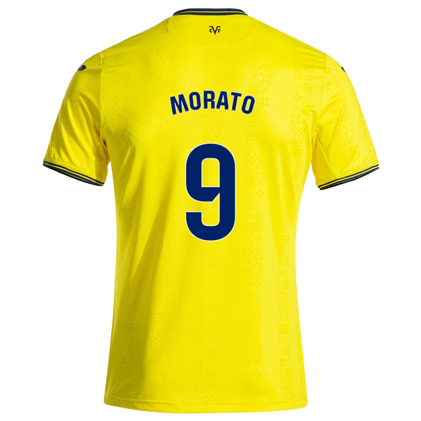 Niño Camiseta Teresa Morató #9 Amarillo Negro 1ª Equipación 2024/25 La Camisa Chile