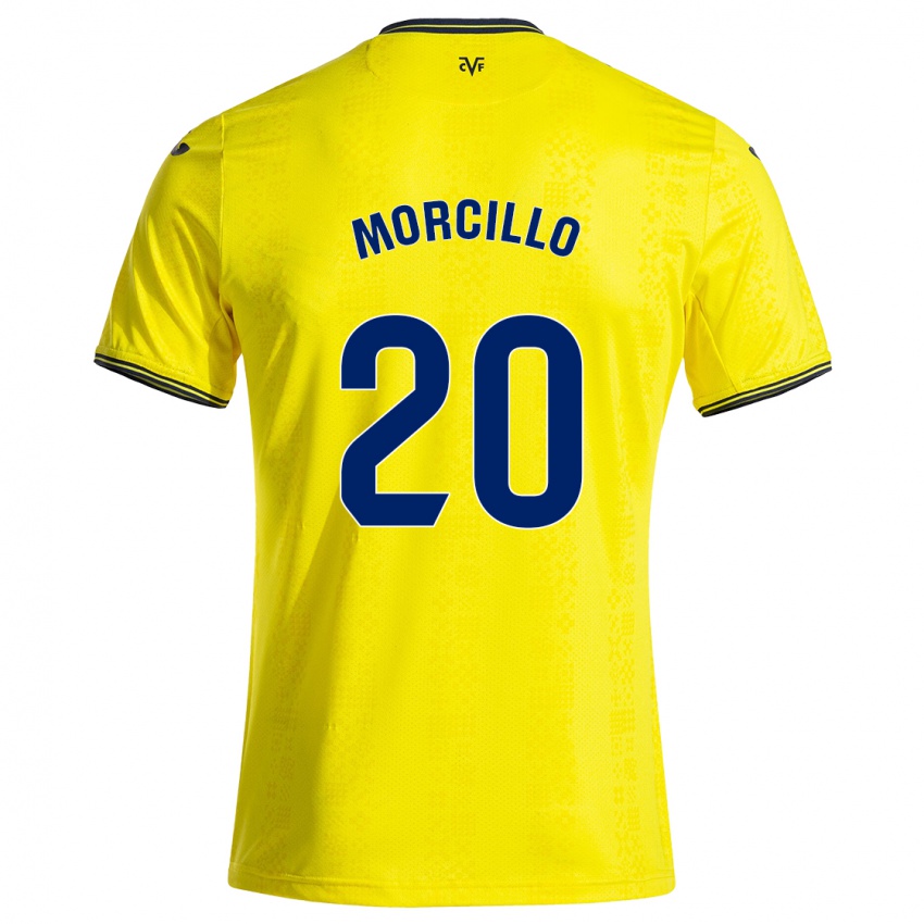 Niño Camiseta Raquel Morcillo #20 Amarillo Negro 1ª Equipación 2024/25 La Camisa Chile