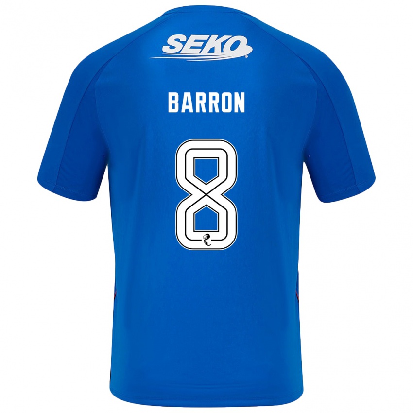 Niño Camiseta Connor Barron #8 Azul Oscuro 1ª Equipación 2024/25 La Camisa Chile