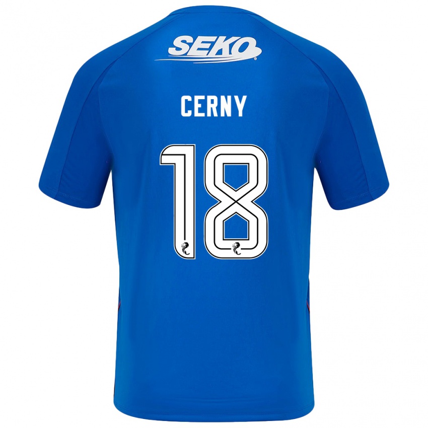 Niño Camiseta Vaclav Cerny #18 Azul Oscuro 1ª Equipación 2024/25 La Camisa Chile