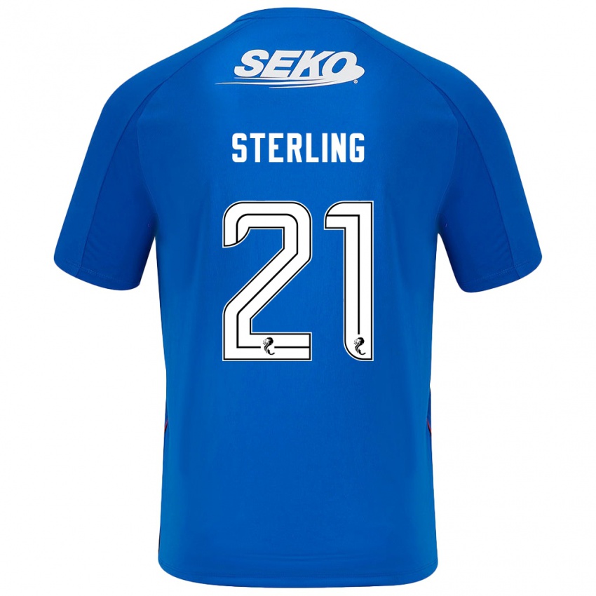 Niño Camiseta Dujon Sterling #21 Azul Oscuro 1ª Equipación 2024/25 La Camisa Chile