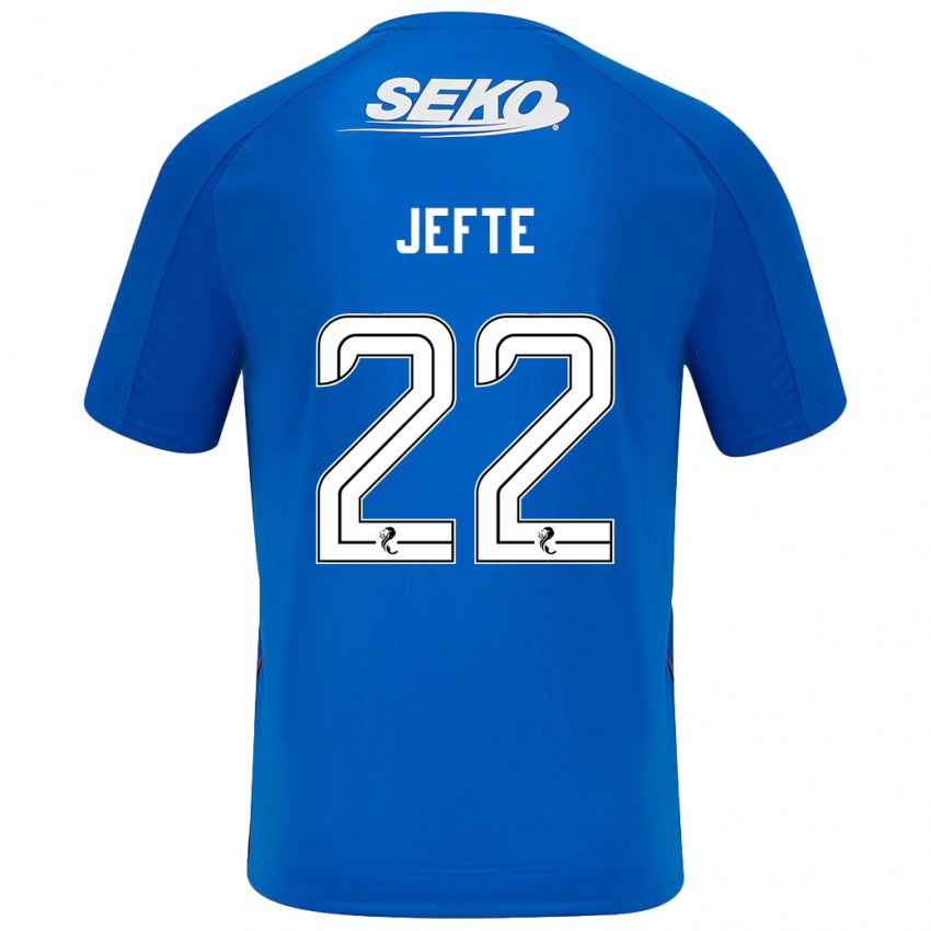 Niño Camiseta Jefté #22 Azul Oscuro 1ª Equipación 2024/25 La Camisa Chile