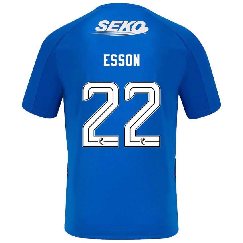 Niño Camiseta Victoria Esson #22 Azul Oscuro 1ª Equipación 2024/25 La Camisa Chile